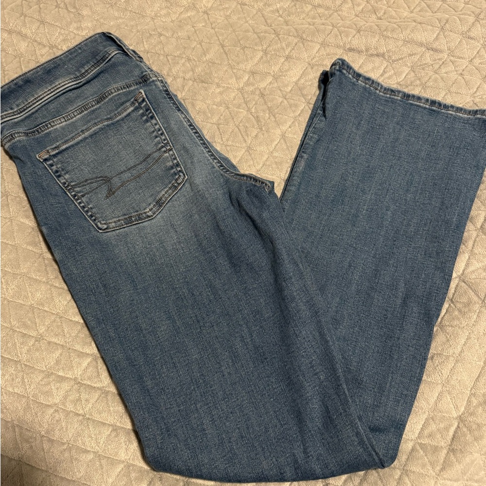 American Eagle Outfitters Blue Kickboot Leg Jeans